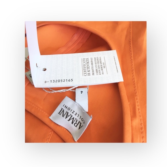 new Armani Collezioni ✦ Sleeveless Sheath Mini Dress ✦ Tangerine ✦ 4 US / 40 IT - Picture 9 of 16